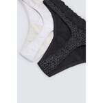 Slips Ysabel Mora Lot de 2 strings imprim&eacute;s Multicolore