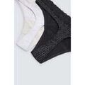 Culottes & autres bas
sur Grenoble : Slips Ysabel Mora Lot de 2 strings imprim&eacute;s Multicolore