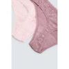 Slips Ysabel Mora Lot de 2 strings imprim&eacute;s dans les tons roses Rose