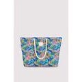 Cabas Ysabel Mora sac de plage en tissu &agrave; imprim&eacute; tropical Multicolore