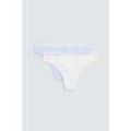 Culottes & autres bas
sur Grenoble : Strings Ysabel Mora Lot de 2 tongs imprim&eacute;es bleu pastel Bleu