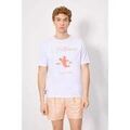 Tee-shirts sur Grenoble : T-shirt Ysabel Mora T-shirt blanc &agrave; manches courtes avec imprim&eacute; homard Blanc