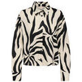 Chemises sur Grenoble : Chemise Only CHEMISE BEIGE - BLACK / FLOWER - XL