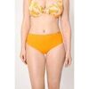 Maillots de bain Ysabel Mora Culotte de bikini amincissante taille haute en micropiqu&eacute; jaune Orange