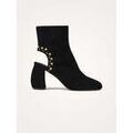 Bottes femme sur Grenoble : Bottines Vanessa Wu Bottines &agrave; talon demi-lune LUNA Gems Noir
