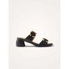 Mules Vanessa Wu Mules &agrave; talon demi-lune LUNA Double Noir