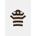 Pull Lacoste Polo en Maille tricot&eacute;e - marron Marron