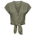 Chemises sur Grenoble : Chemise Only CHEMISIER MC FEMME - DEEP LICHEN GREEN - L