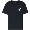 T-shirt BOSS T-shirt en jersey de coton avec motif imprim&eacute; Te_Movement BO Bleu