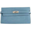 Pochette Herm&egrave;s Paris Portefeuille bleu Bleu