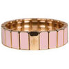 Bracelets Lauren Steven Bracelet Emaill&eacute; Prestige Rose Poudr&eacute; Jaune