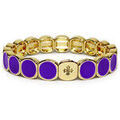 Bracelets sur Grenoble : Bracelets Lauren Steven Bracelet Emaill&eacute; Violet profond Jaune