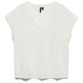 Tee-shirts sur Grenoble : T-shirt Vero Moda TEE SHIRT BLANC FEMME - SNOW WHITE - L