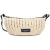 Sac bandouli&egrave;re LANCASTER Petit Sac Besace Tress&eacute; Coton Cuir Bleu Bleu