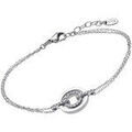 Bracelets sur Grenoble : Bracelets Lotus Bracelet bliss acier double anneaux double cha&icirc;ne Blanc