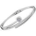 Bracelets sur Grenoble : Bracelets Lotus Jonc Style Bliss logo textur&eacute; Blanc
