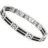 Bracelets Lotus Bracelet Style Men in Black acier