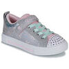 Baskets basses enfant Skechers TWINKLE SPARKS Argent&eacute;
