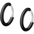 Bijoux piercing Lotus Boucles d'oreilles cr&eacute;oles homme acier noir Noir Grenoble