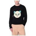 Pull Valentino Bags Pull noir avec patch Le Chat de la Maison