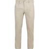 Pantalon Suitable Chino Pico Pleat Coton-Lin Pied-de-Poule Beige