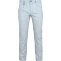 Jeans/Pantalons sur Grenoble : Pantalon Suitable Chino Pico Pleat Lin-Coton Glencheck Bleu Clair