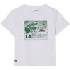T-shirt enfant Lacoste T-shirt enfant coton imprim&eacute; graphique bleu clair Bleu