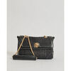 Sac a main Gattinoni Sac femme avec bandouli&egrave;re cha&icirc;ne Noir