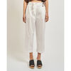 Pantalon Markup Pantalon femme avec ceinture tress&eacute;e Blanc