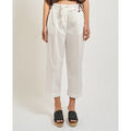 Pantalons sur Grenoble : Pantalon Markup Pantalon femme avec ceinture tress&eacute;e Blanc