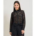 Chemises sur Grenoble : Chemise Markup Chemise courte pour femme en dentelle Sangallo