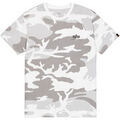 Tee-shirts sur Grenoble : T-shirt Alpha Industries Basic T-Shirt SL Camo - white camo