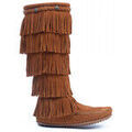 Bottes Minnetonka Bottes en cuir suede 5-LAYER FRINGE Grenoble