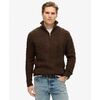 Pull Superdry Pull &agrave; demi-zip en tricot torsad&eacute; Vintage Jacob