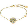 Bracelets Lotus Bracelet Style medaillon arbre de vie acier dor&eacute; Jaune