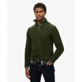 Pull Superdry Pull &agrave; demi-zip en tricot torsad&eacute; Jacob