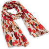 Echarpe Daxon by - Etole &agrave; fleurs en pur coton Rouge