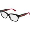 Lunettes de soleil Gucci GG0278ON Cadres Optiques, Noir/Transparent, 55 mm
