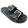 Mules Xti Sandales noires pour femmes 145083 Dor&eacute;