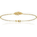 Bracelets sur Grenoble : Bracelets Brillaxis Bracelet plume plaqu&eacute; or Jaune