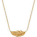 Collier Brillaxis Collier plume plaqu&eacute; or Jaune Grenoble