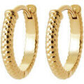 Boucles d'oreille sur Grenoble : Boucles oreilles Brillaxis Cr&eacute;oles fil tress&eacute; plaqu&eacute; or 14mm Jaune