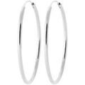 Boucles d'oreille sur Grenoble : Boucles oreilles Brillaxis Cr&eacute;oles argent fil rond 2mm 40mm Blanc