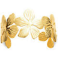 Bracelets sur Grenoble : Bracelets Brillaxis Bracelet jonc ouvert fleurs dor&eacute;es Jaune