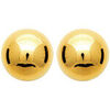 Boucles oreilles Brillaxis Boucles d'oreilles demi sphere acier dor&eacute; Jaune