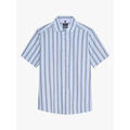 Chemise Olymp Chemise manches courtes &agrave; rayures droite bleue Bleu Grenoble