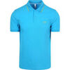 T-shirt Sun68 Polo Petites Rayures Collar Bleu