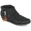 Boots Minnetonka CONCHO FEATHER SIDE ZIP BOOT Noir