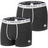 Boxers Serge Blanco Lot de 2 Boxers homme avec surpiq&ucirc;res Class Noir