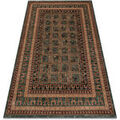 Tapis Rugsx Tapis en laine KASHQAI 4349 400 oriental, 67x130 cm Vert 67x130 cm. . Maison & D&eacute;co > Tapis.